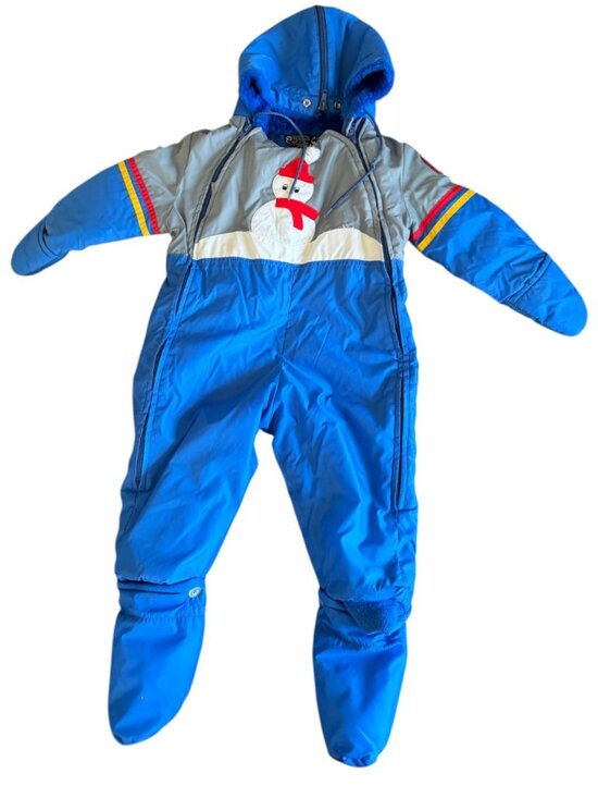 Vintage Other - Vintage Mighty Mac Snowman Snowsuit Size 18 months Bunting Winter Jacket Retro